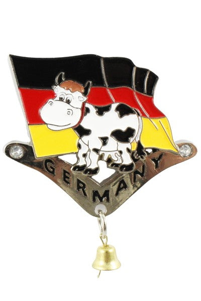 Metall Magnet Deutschland mit Glöckchen