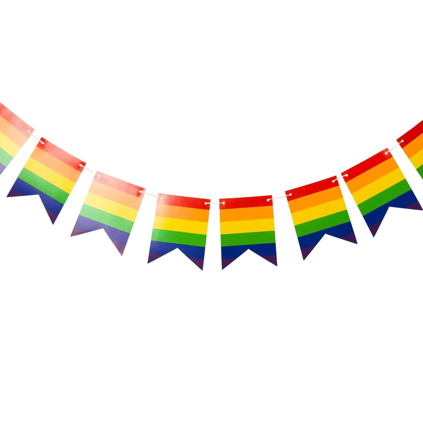 Guirlande en papier aux couleurs de l'arc-en-ciel