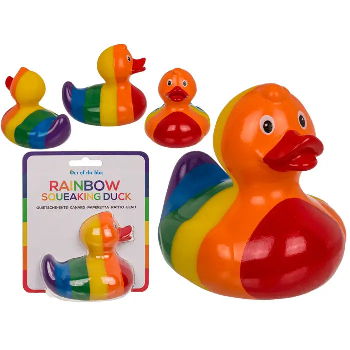 Canard en caoutchouc arc-en-ciel