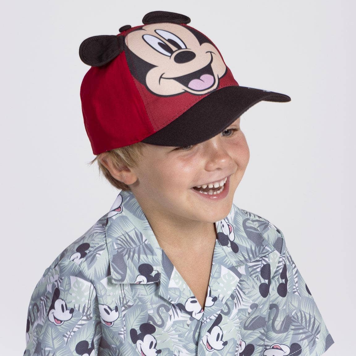 Casquette à visière courbée avec écussons Mickey