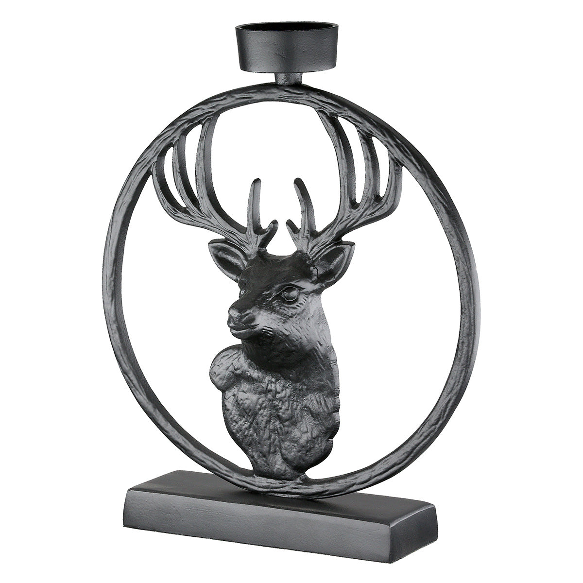 Teelichtleuchter rund „Deer in Circle“