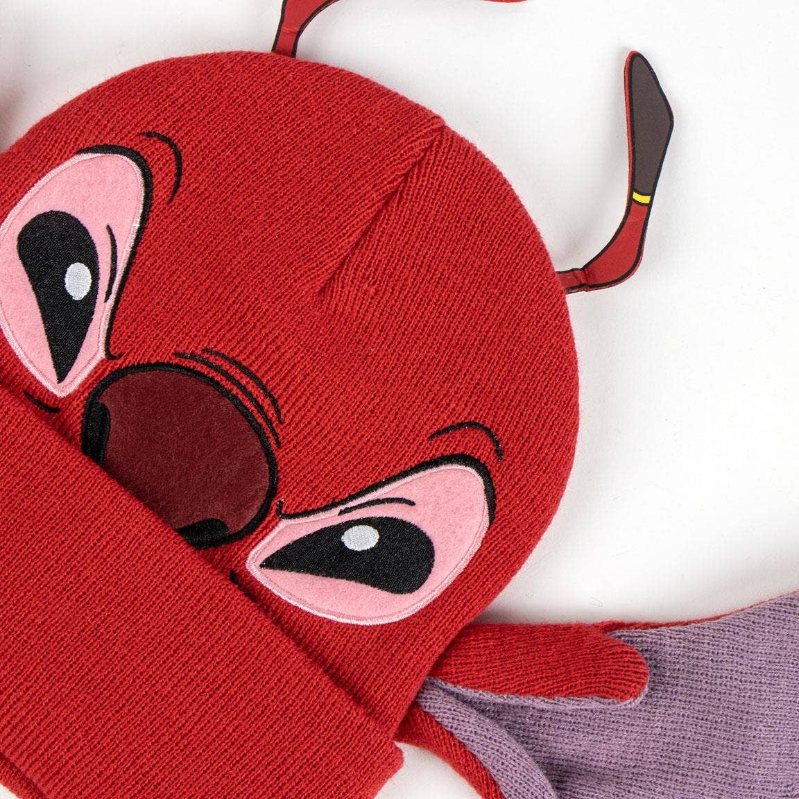 BONNET EN TRICOT STITCH - rouge