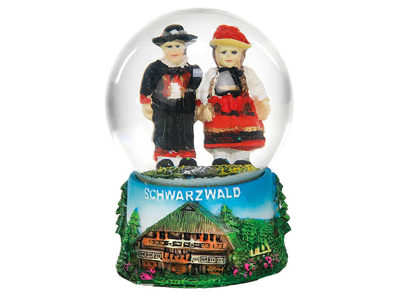 Schneekugel Schwarzwaldpaar Ø7x8cm