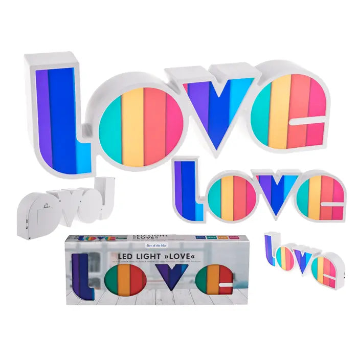 Lumière "Love" aux couleurs de l'arc-en-ciel