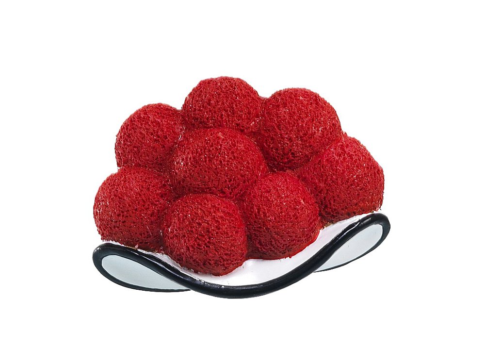 Magnet Bollenhut mit schwarzen oder roten Bollen