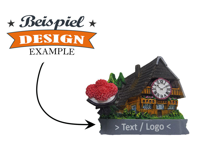 Magnet Schwarzwaldhaus aus Poly 6x2,5x5,5cm