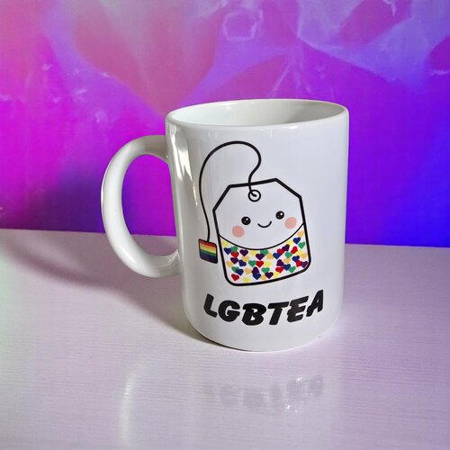 Keramiktasse "LGBTEA", Teetasse, LGBT, LGBTQ, Pride, Spülmaschinen und Mikrowellenfest