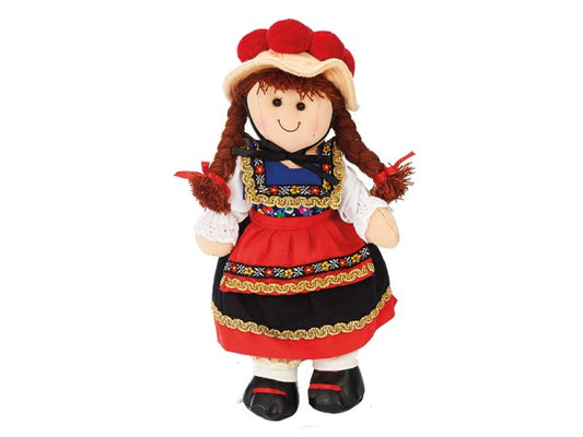 Kuschelpuppe Schwarzwälderin 17x9x30cm