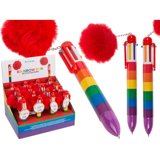 Stylo bille 6 couleurs