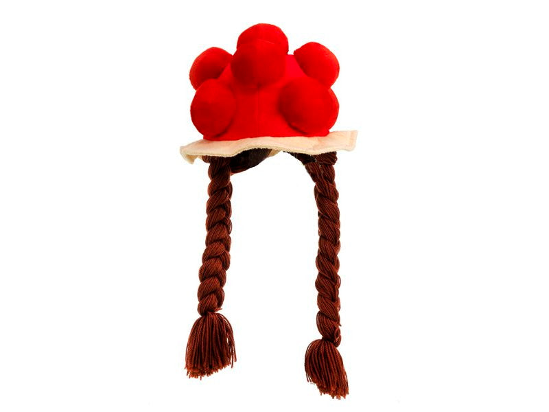 Mütze Bollenhut aus Plüsch, 45cm