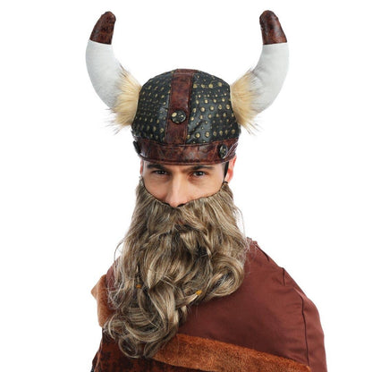 Casque viking - Aspect cuir - Adulte