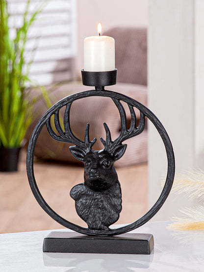 Teelichtleuchter rund „Deer in Circle“