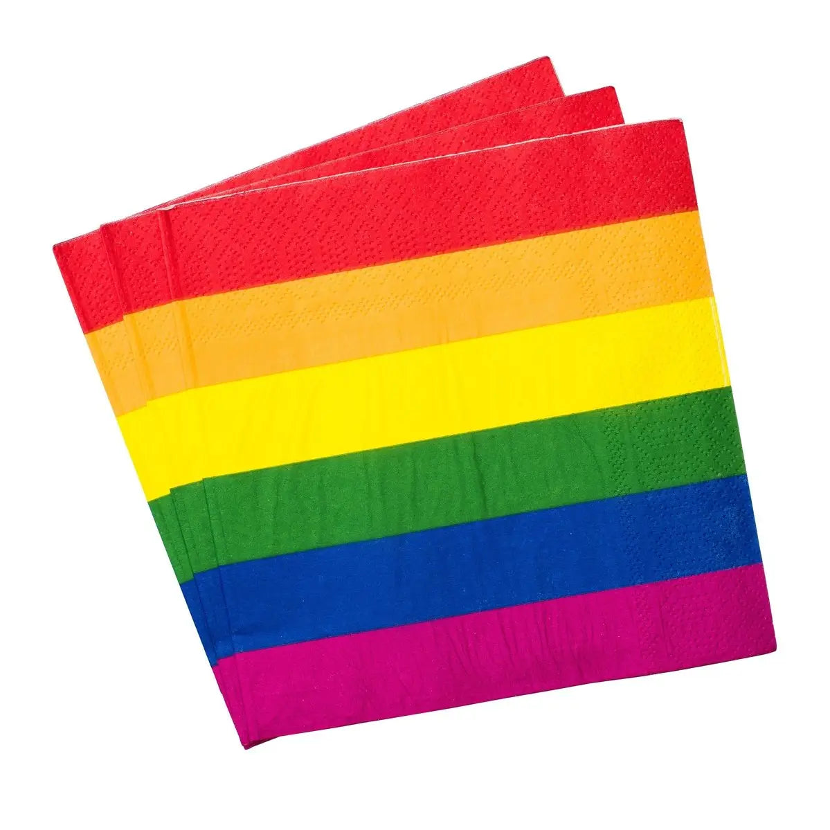Serviettes aux couleurs de l'arc-en-ciel, paquet de 20