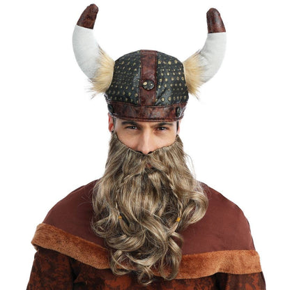 Casque viking - Aspect cuir - Adulte