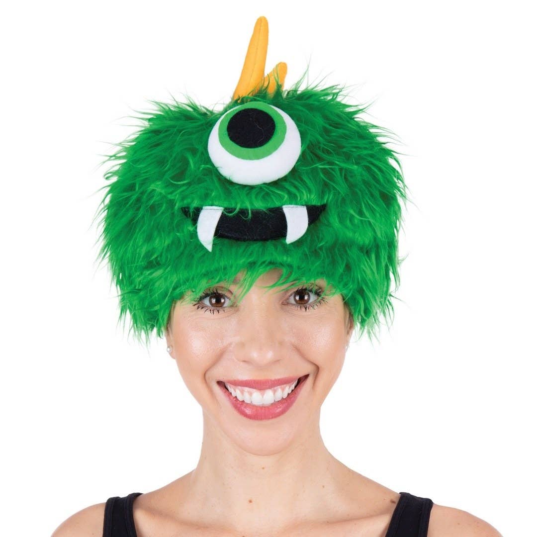 Bonnet monstre moelleux - Vert clair - Taille adulte