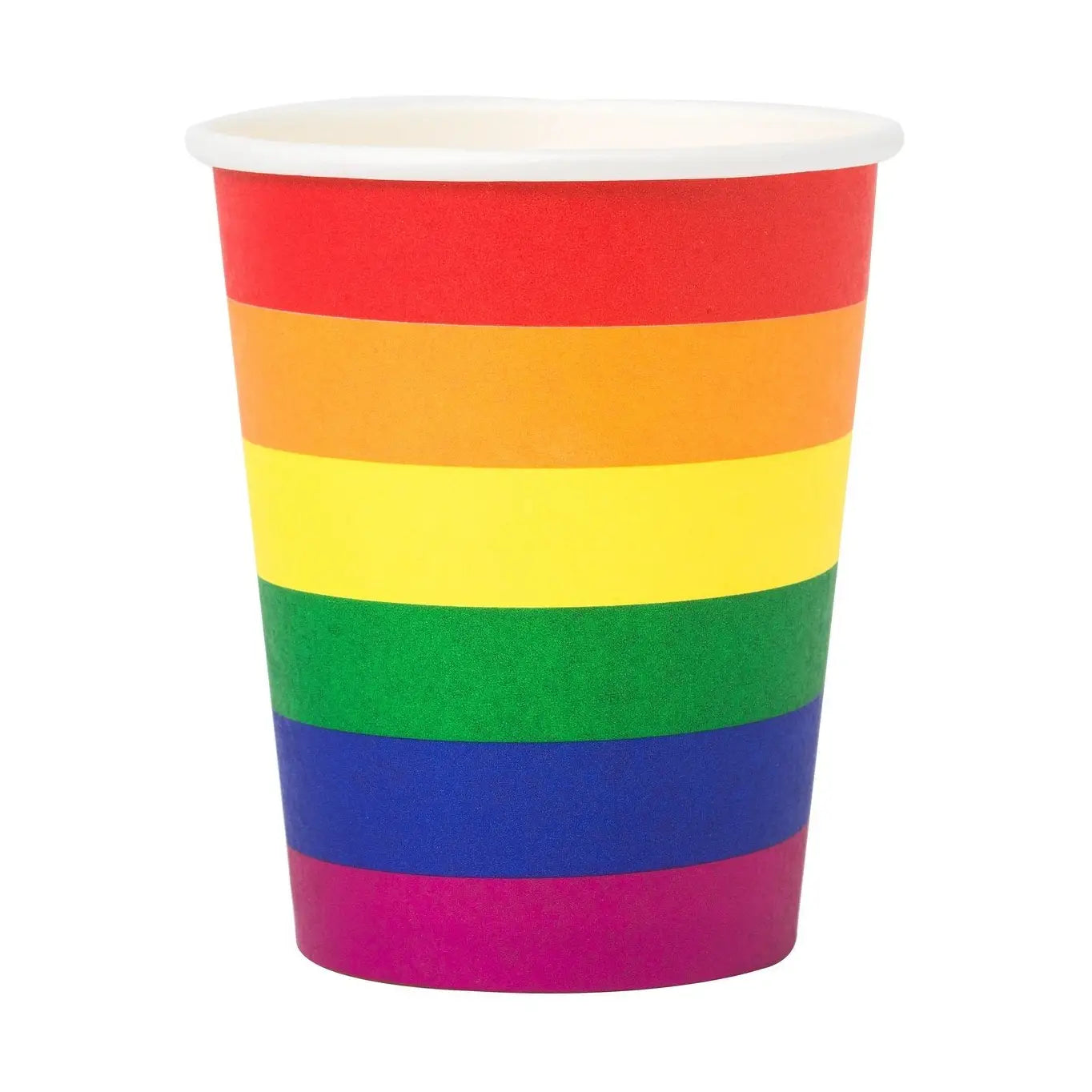 Gobelets en carton aux couleurs de l'arc-en-ciel