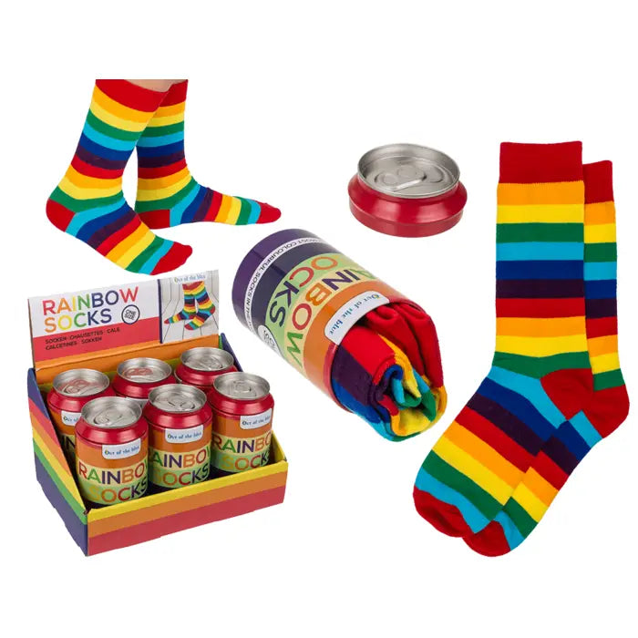 Chaussettes couleur arc-en-ciel, taille unique