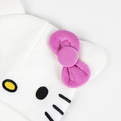 Bonnet tricoté HELLO KITTY