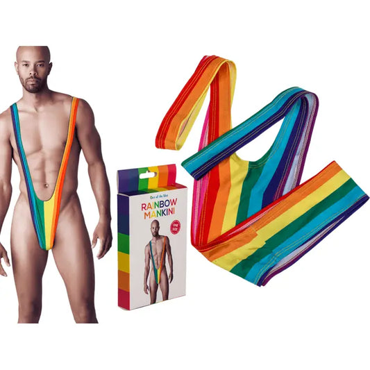 Mankini / Borat in Regenbogenfarben