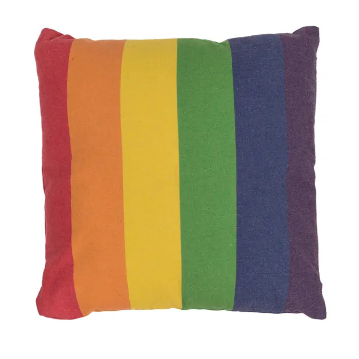 Kissenbezug 40x40cm gestreift in den Farben der Gayflag