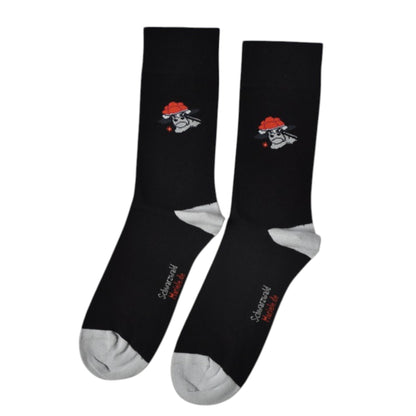 Socken Schwarzwaldkuh mit Blume