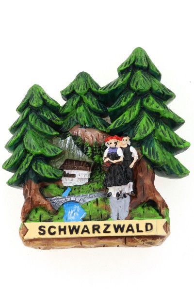 Magnet "Schwarzwald", Tannenbäume, 6,5*8cm