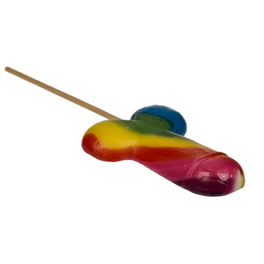 Lollie in Penisform in den Farben der Gayflag, witzige Geschenkidee, perfekt für den CSD oder Pride