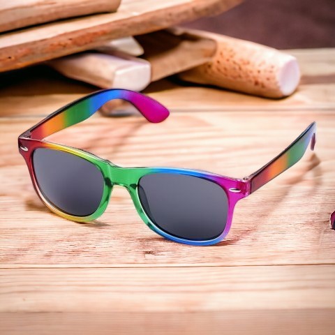 Lunettes de soleil couleurs arc-en-ciel