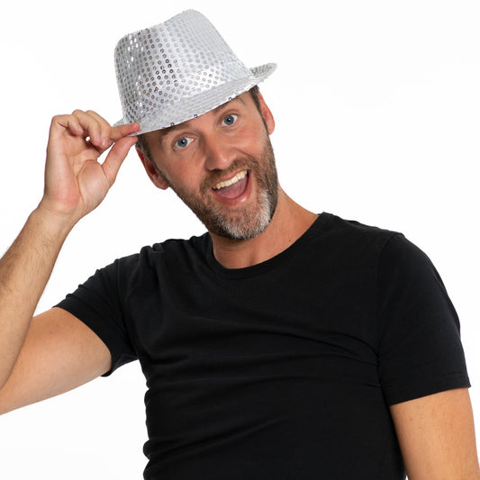 Chapeau à paillettes lumineux - Accessoire de fête