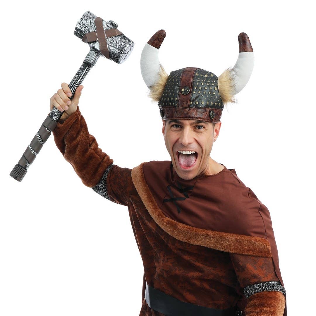 Casque viking - Aspect cuir - Adulte