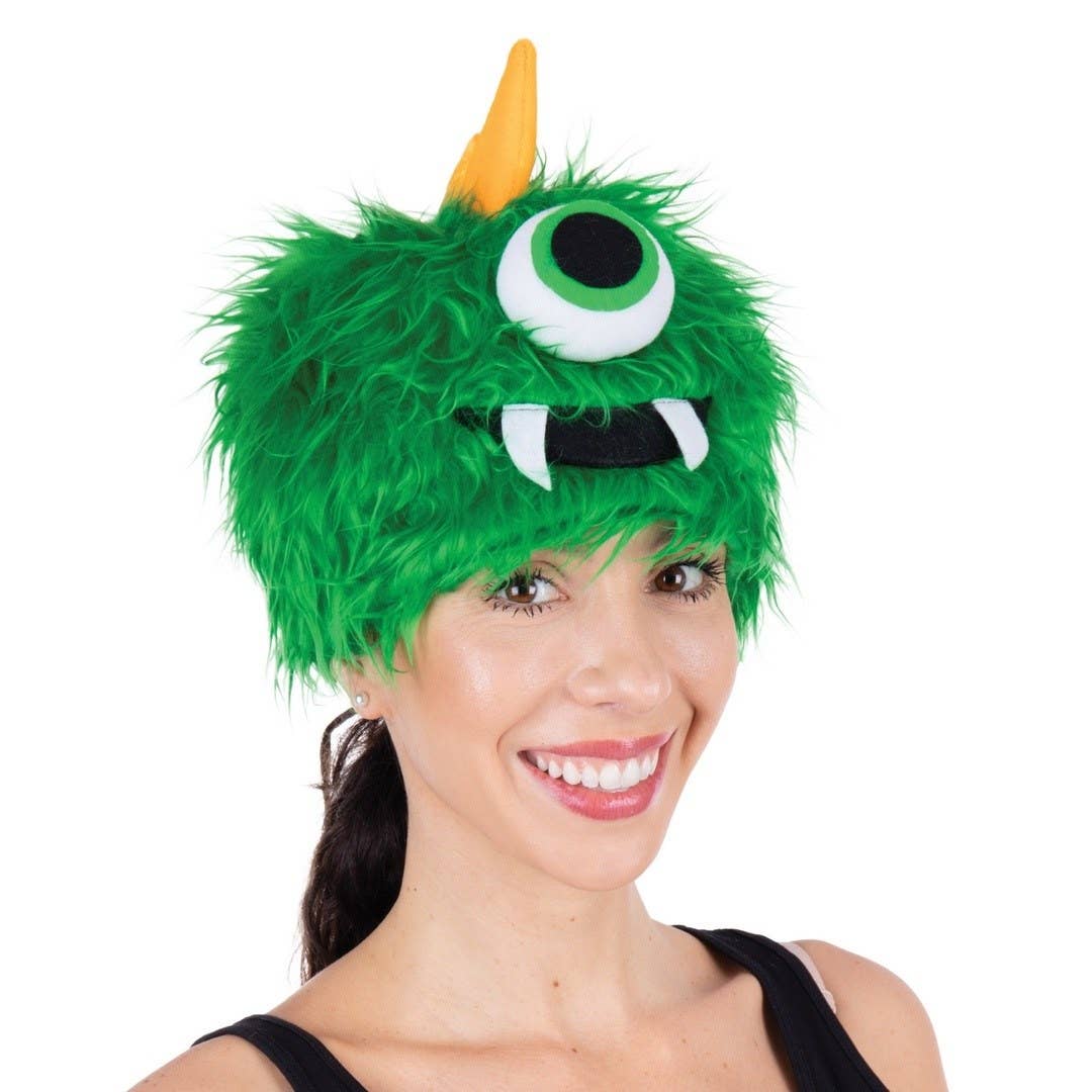 Bonnet monstre moelleux - Vert clair - Taille adulte