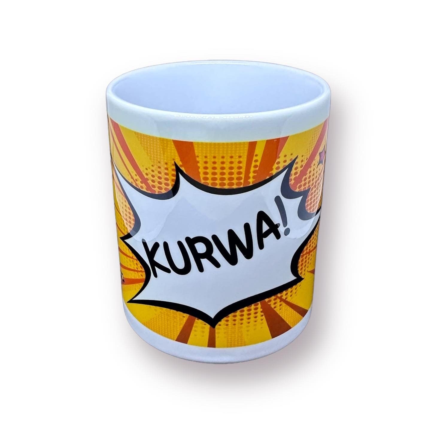 Funny mug printed "Kurwa!", office, work, funny