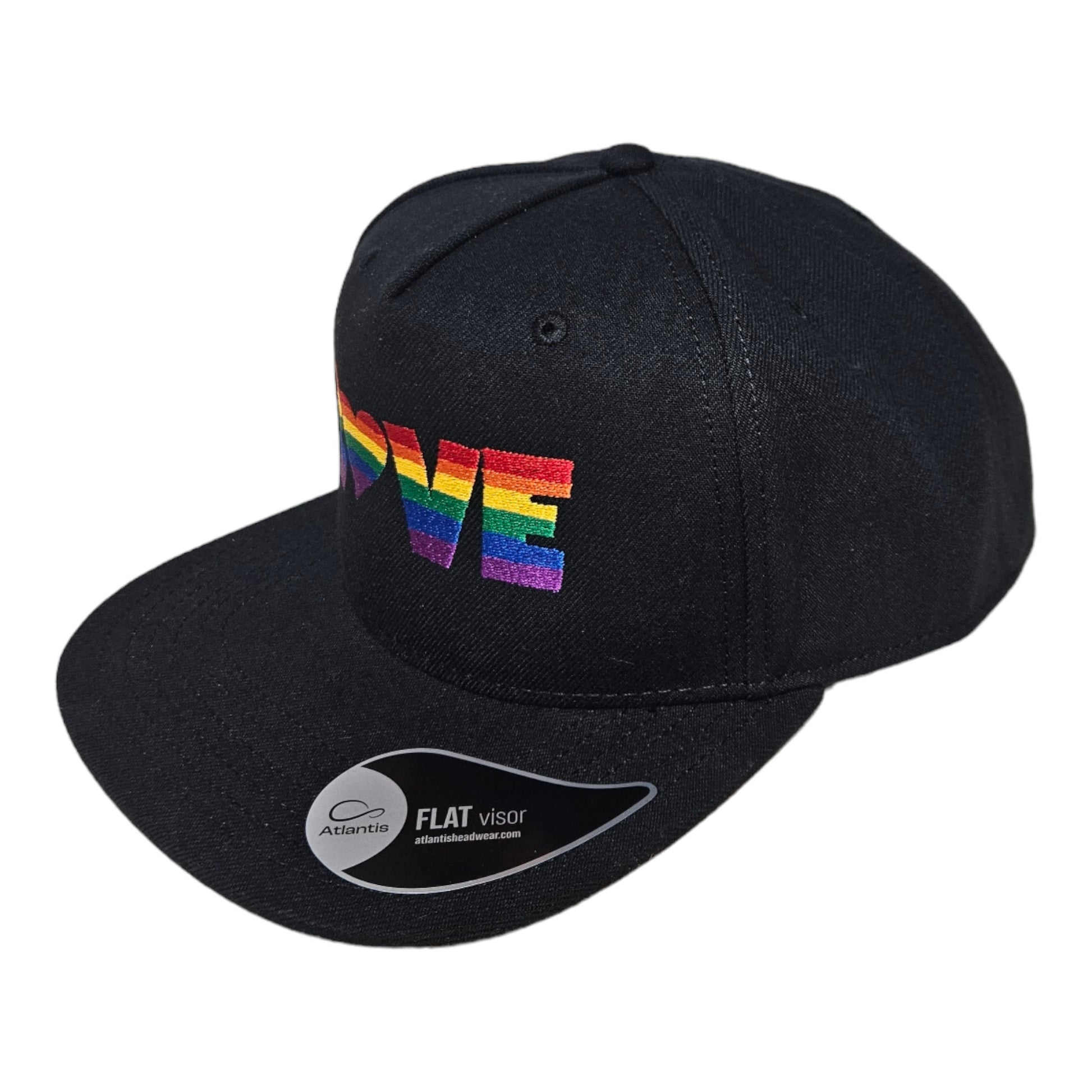 Snapback Cap Love in rainbow colors, perfect for CSD, Pride, Demo