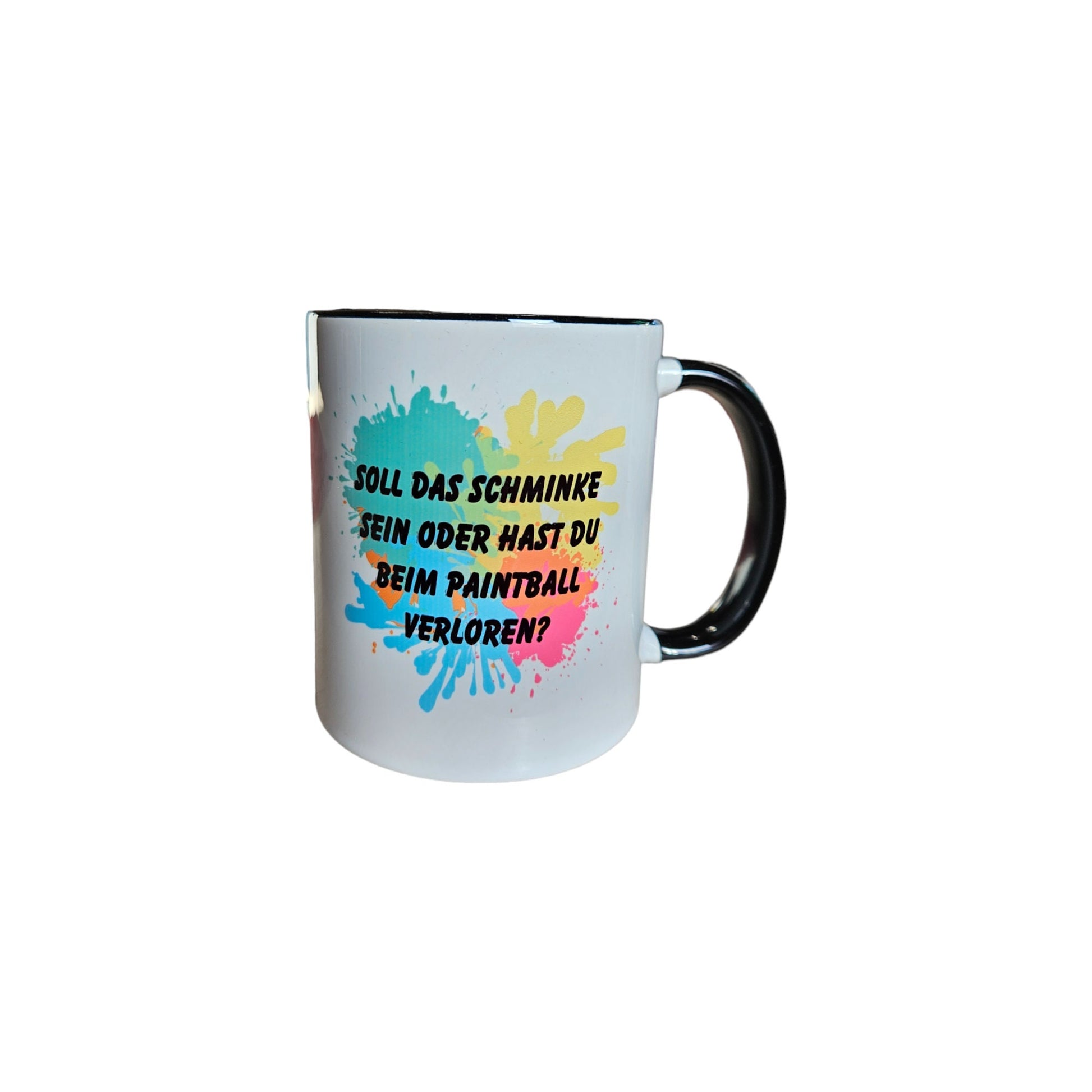 Funny and cheeky mug "Makeup or Paintball"