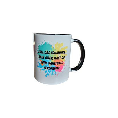 Funny and cheeky mug "Makeup or Paintball"