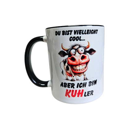 funny mug "KUHler", cow, animal, cool, funny