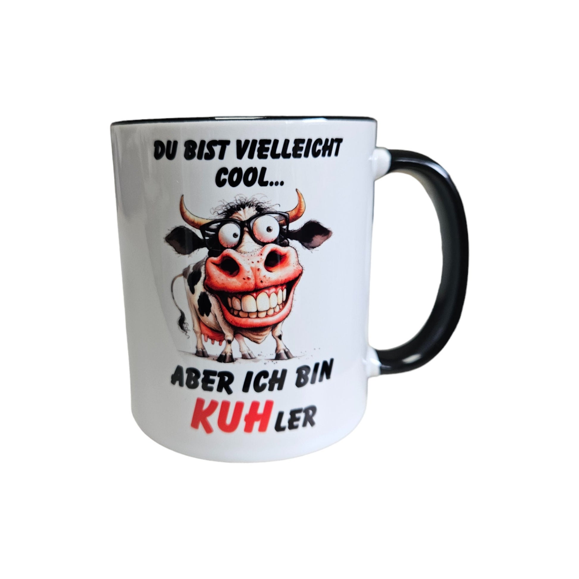 funny mug "KUHler", cow, animal, cool, funny