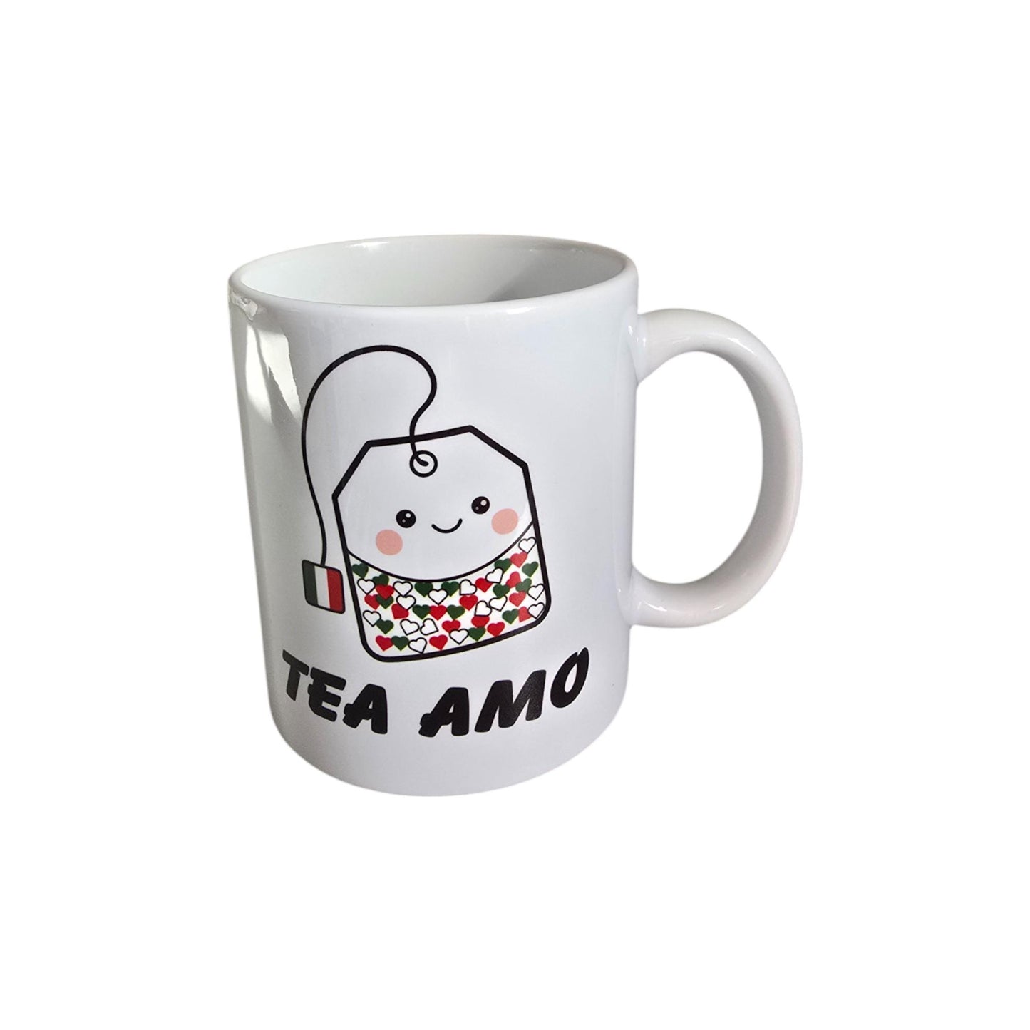 Funny mug "TEA AMO", for all lovers, dishwasher and microwave safe