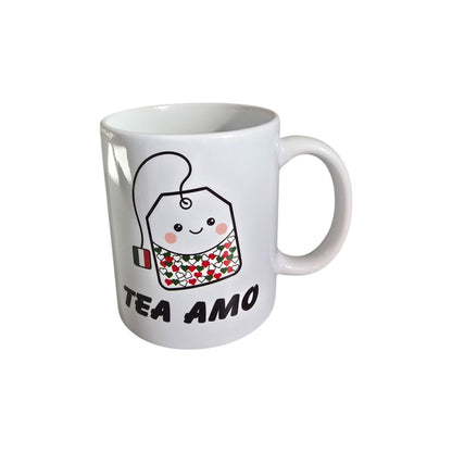 Funny mug "TEA AMO", for all lovers, dishwasher and microwave safe