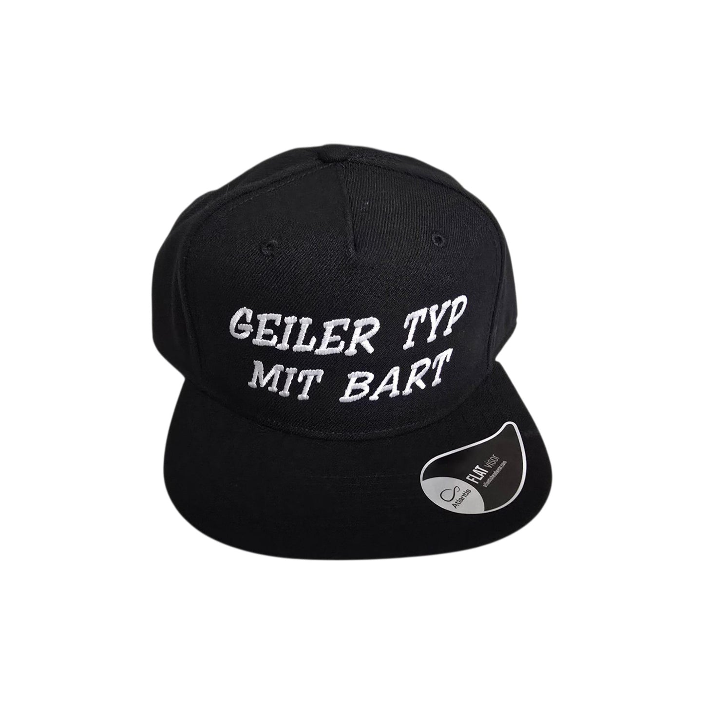 Snapback cap, embroidered "Cool guy with a beard"