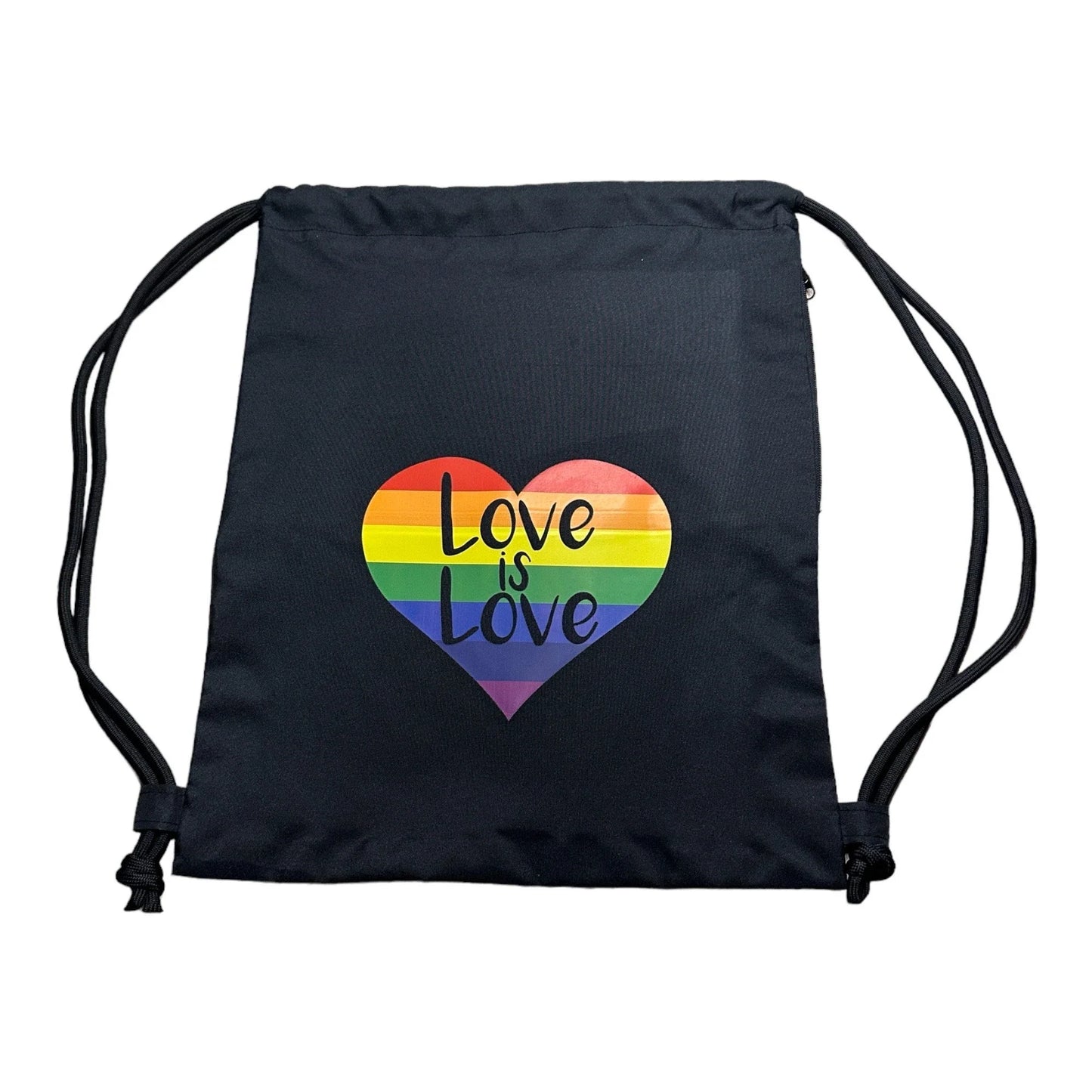 Sac de sport, sac à dos "Love is Love" avec cordon large. Idéal pour la CSD, la Pride