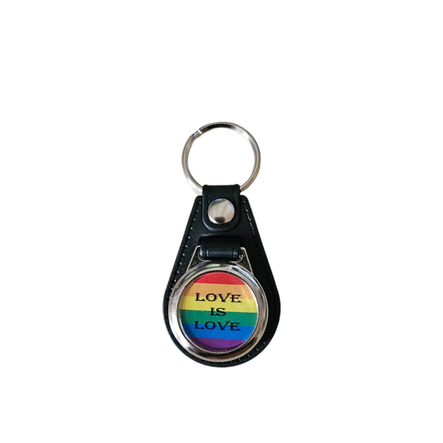 Porte-clés drapeau gay "Love is Love" avec jeton de caddie