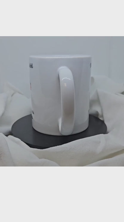 Funny mug "fit on top and tight on the bottom", grandma, grandpa; also customizable with a personal dedication