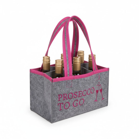 Sac en feutre / Porte-bouteille "Prosecco to Go"
