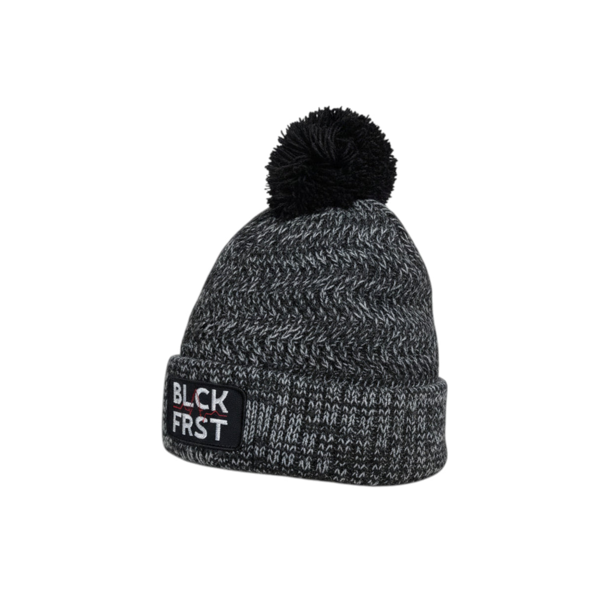Flauschige Mütze mit Bommel "BLCKFRST"