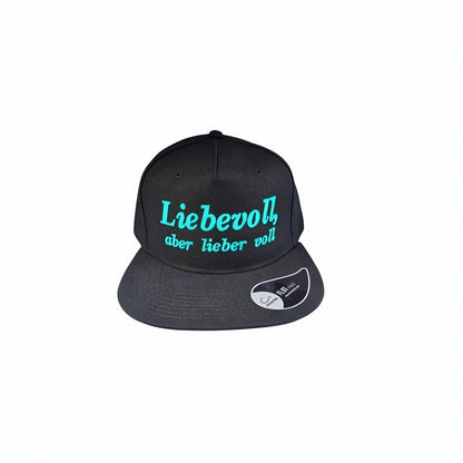 Casquette Snapback "Liebevoll, aber lieber voll" Ton compagnon pour les enterrements de vie de célibataire et toutes les fêtes